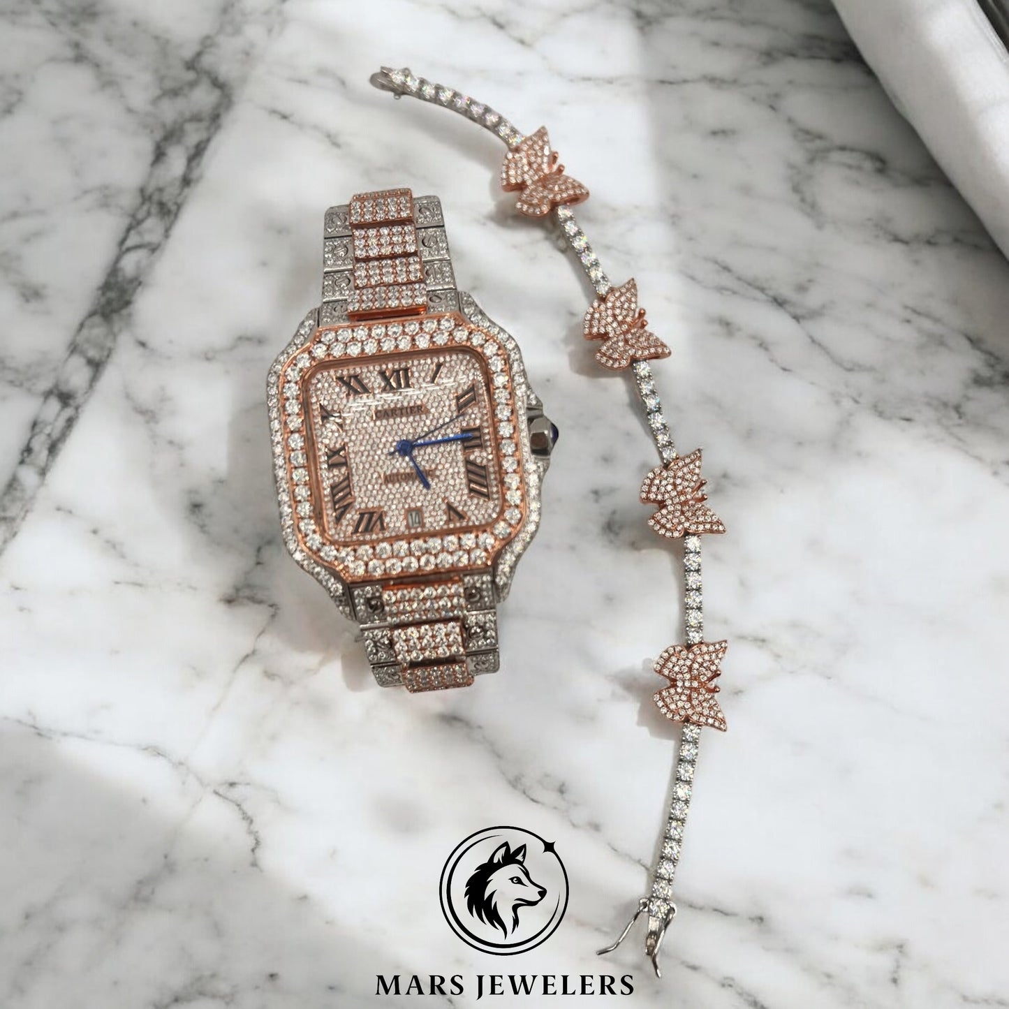 LUXURY WATCH BUTTERFLY BRACELET - COMBO