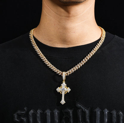 Dollar Sign Cross Pendant